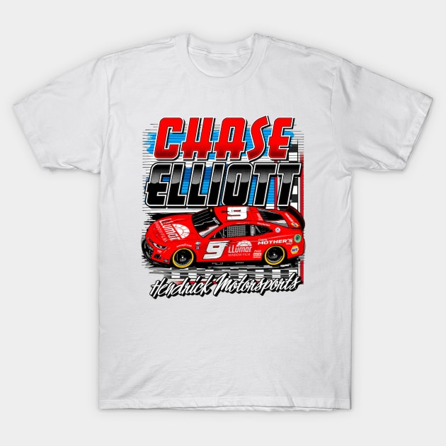 Chase Elliott Ash LLumar Finish Line T-Shirt by art.Hamdan